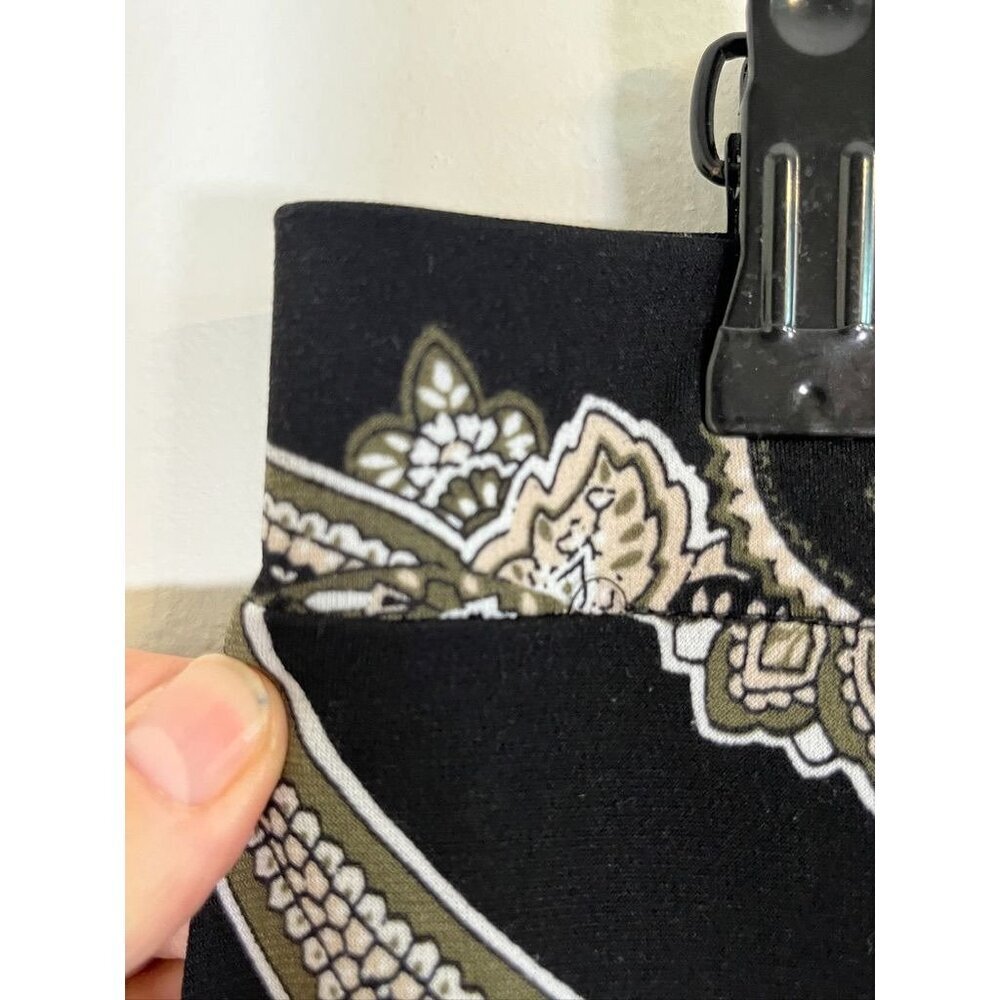 Retro Floral Maxi Skirt L Black Boho Western Classic Chic Neutral Festive Indie - Picture 4 of 7
